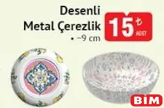 DESENLİ METAL ÇEREZLİK 9 CM